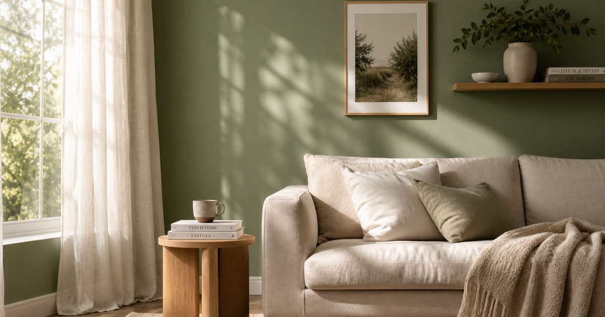 Welke kleur gordijnen bij groene muur?