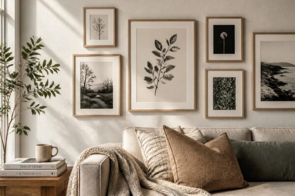 Wanddecoratie woonkamer: 12 ideeën voor een lege muur met sfeer en balans