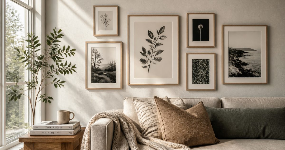 Wanddecoratie woonkamer: 12 ideeën voor een lege muur met sfeer en balans