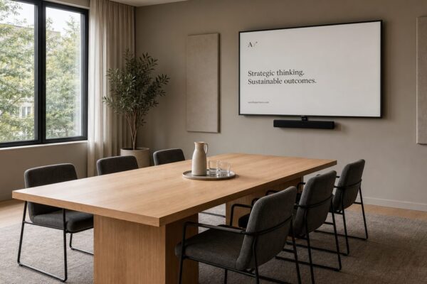 Middelgrote vergaderruimte inrichting