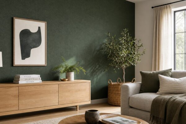 Behang woonkamer aanbrengen in je interieur: van subtiele textuur tot echte blikvanger