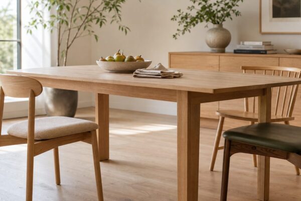 Houten eetkamerstoelen: 7 combinaties met stof, leer en verschillende houttinten